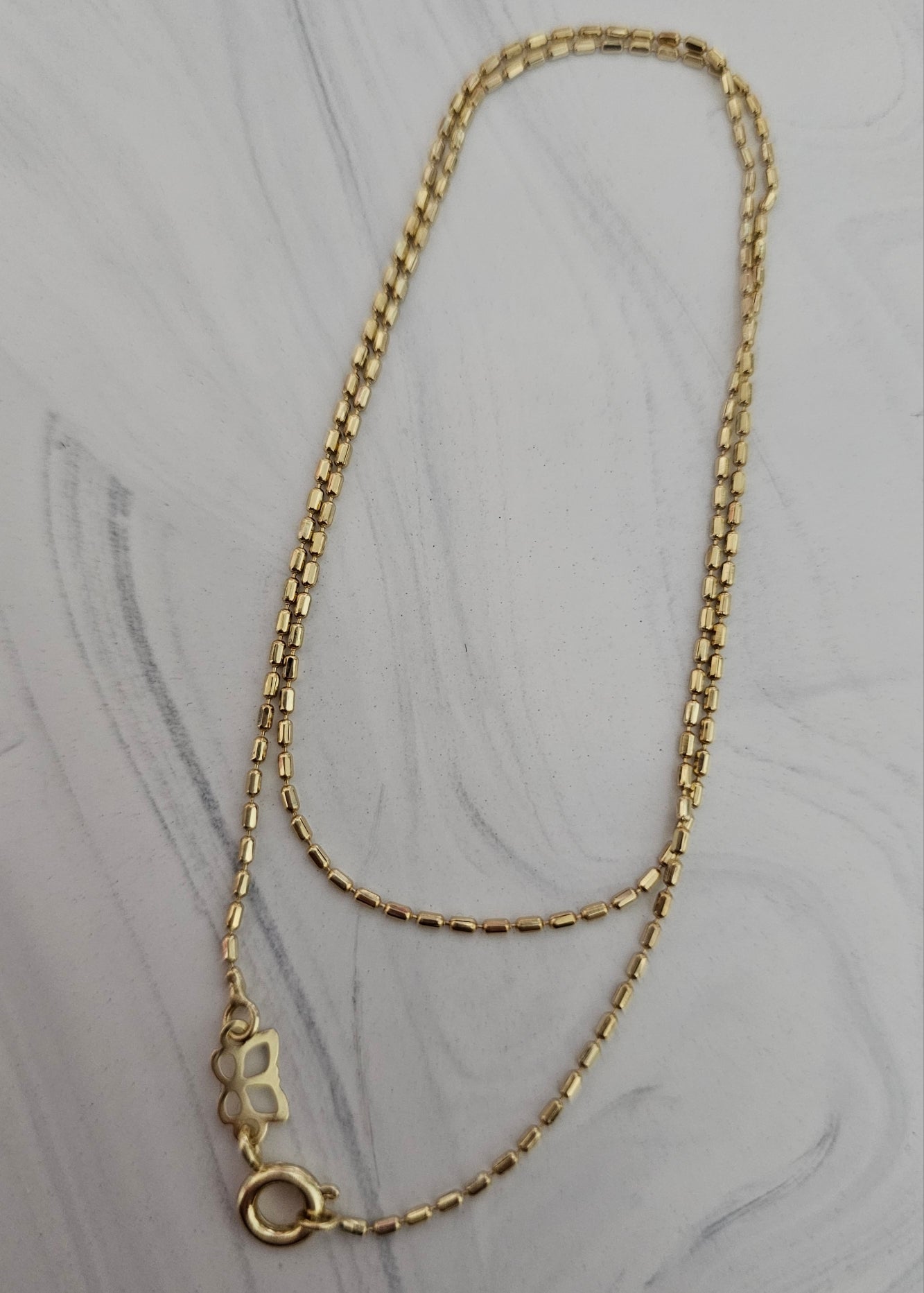 B Chain Necklace in 18" -20" | 14k Laminated Gold  18" -20"