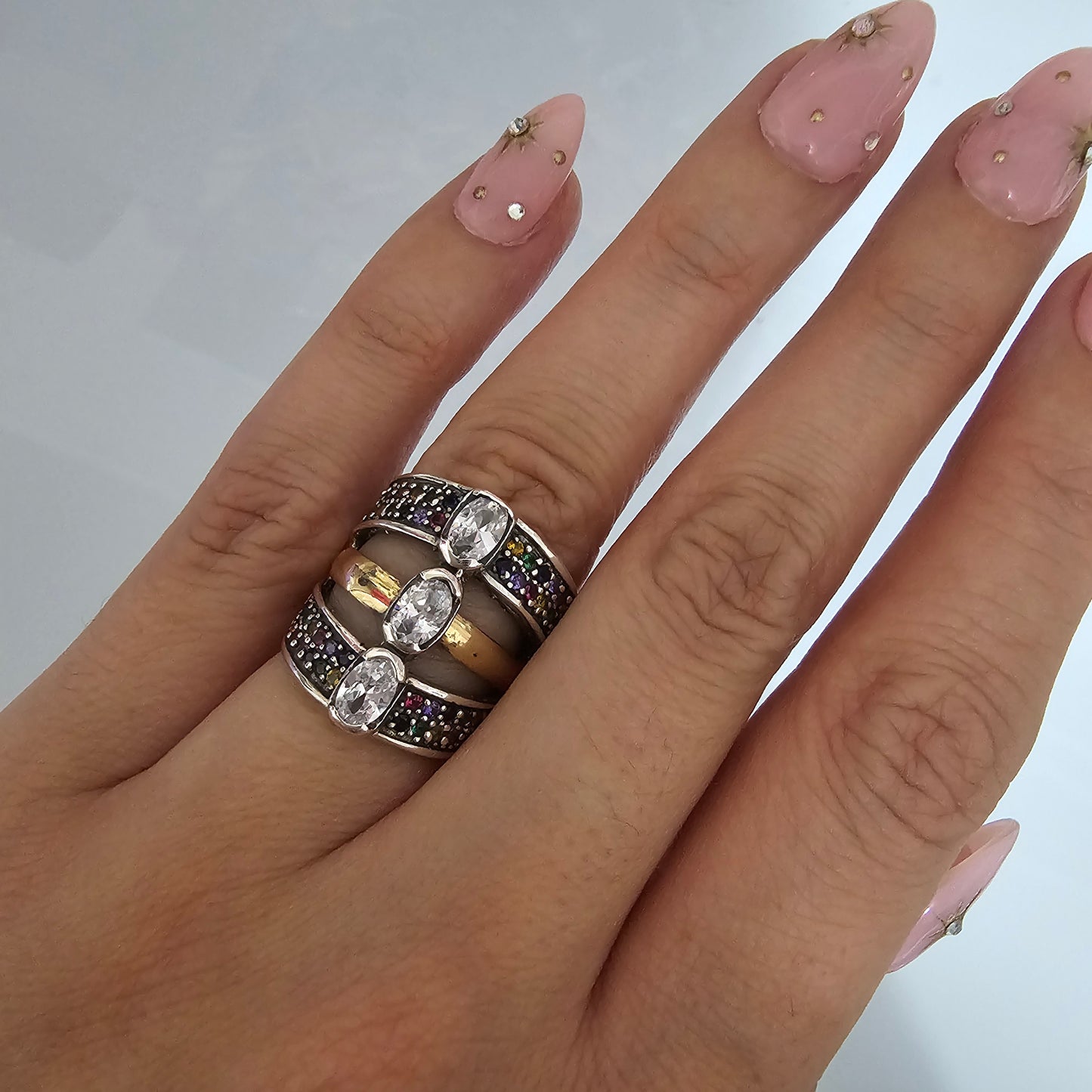 Multi color 3 band Ring