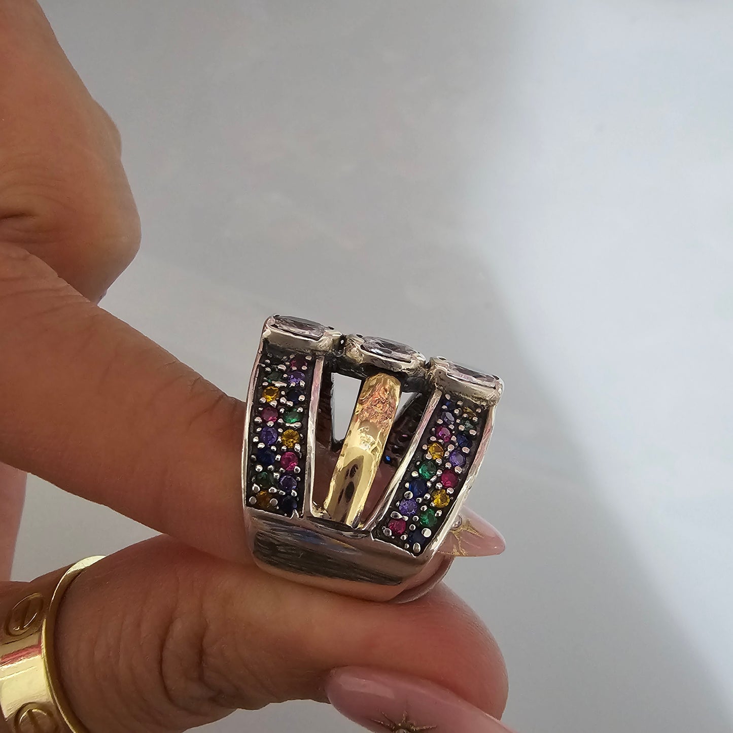 Multi color 3 band Ring