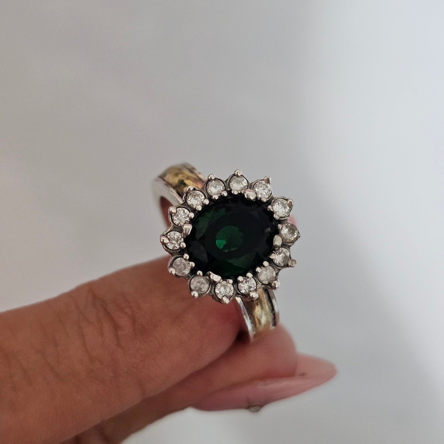 Green flower Ring